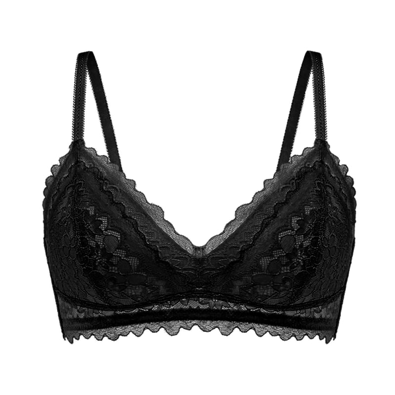 Biustinė su trikampio formos kupromis, plonos formuojamos kupros, nėriniai, fiksuotos dvigubos petnešos