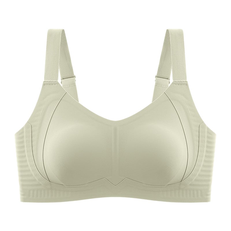 Be siūlių liemenėlė su triušio ausų formos kašeliais, nailono audinys, be plieno karkaso, plona švelni atrama, užpakalinėse keturiose užsegimo eilėse