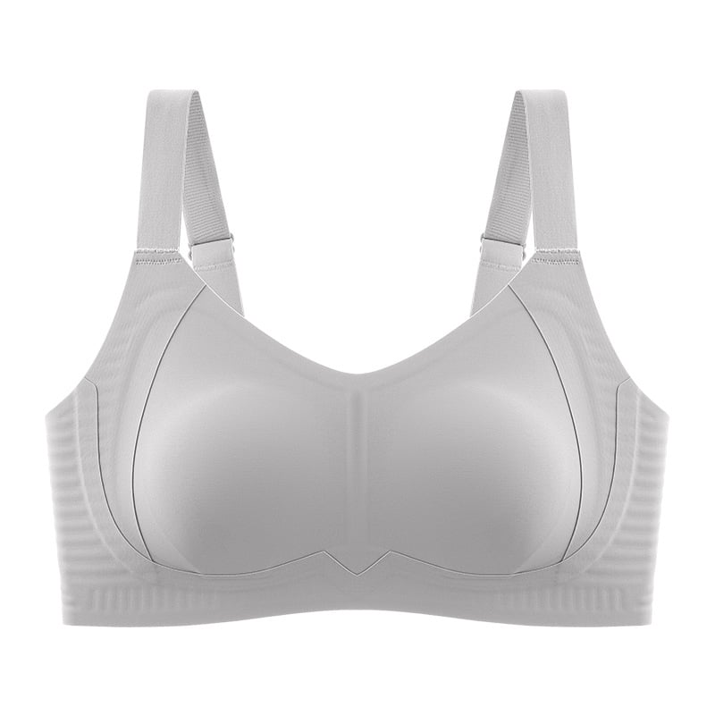 Be siūlių liemenėlė su triušio ausų formos kašeliais, nailono audinys, be plieno karkaso, plona švelni atrama, užpakalinėse keturiose užsegimo eilėse