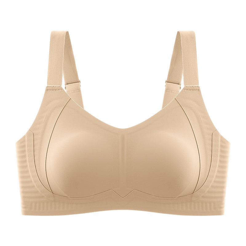 Be siūlių liemenėlė su triušio ausų formos kašeliais, nailono audinys, be plieno karkaso, plona švelni atrama, užpakalinėse keturiose užsegimo eilėse