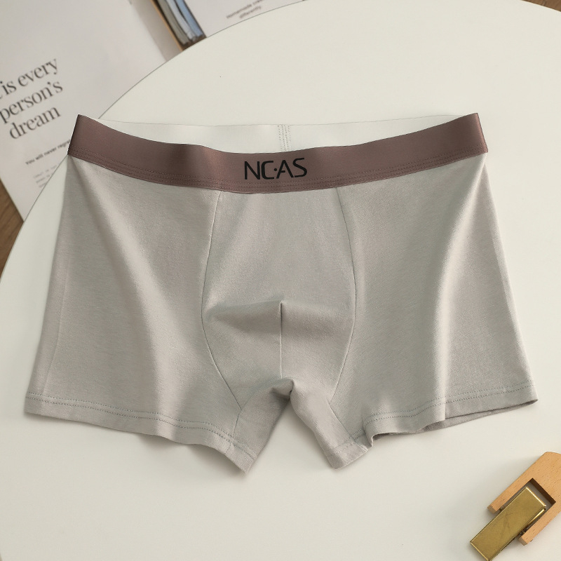 Shunael Férfiak számára lélegző pamut boxeralsó, középmagas derekú, kötött anyagú