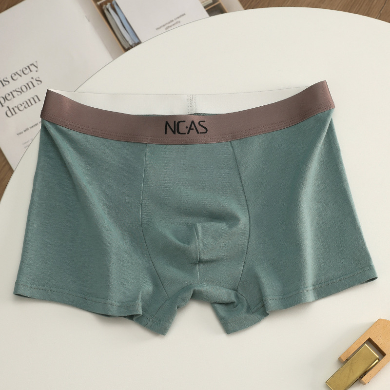 Shunael Férfiak számára lélegző pamut boxeralsó, középmagas derekú, kötött anyagú