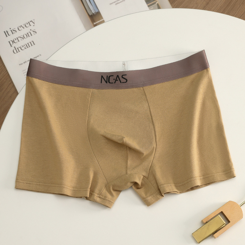 Shunael Férfiak számára lélegző pamut boxeralsó, középmagas derekú, kötött anyagú