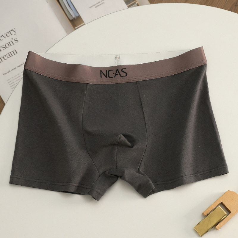 Shunael Férfiak számára lélegző pamut boxeralsó, középmagas derekú, kötött anyagú