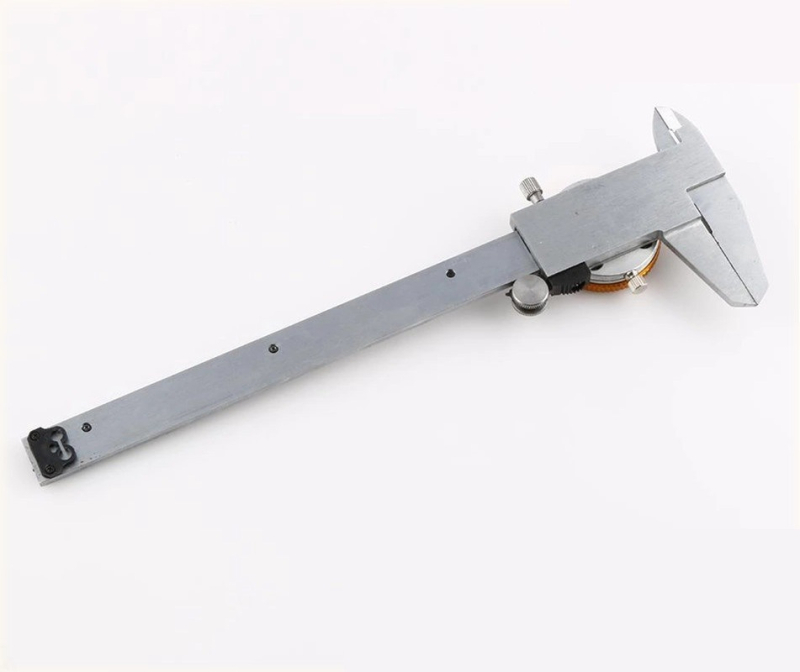 Rozsdamentes acél Vernier tolókalapács, 0–150 mm tartomány, felbontás 0,02 mm