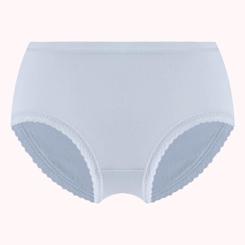 Chiloți damă din Modal cu grafen antibacterian, dantelă, talie medie, căptușeală din viscose