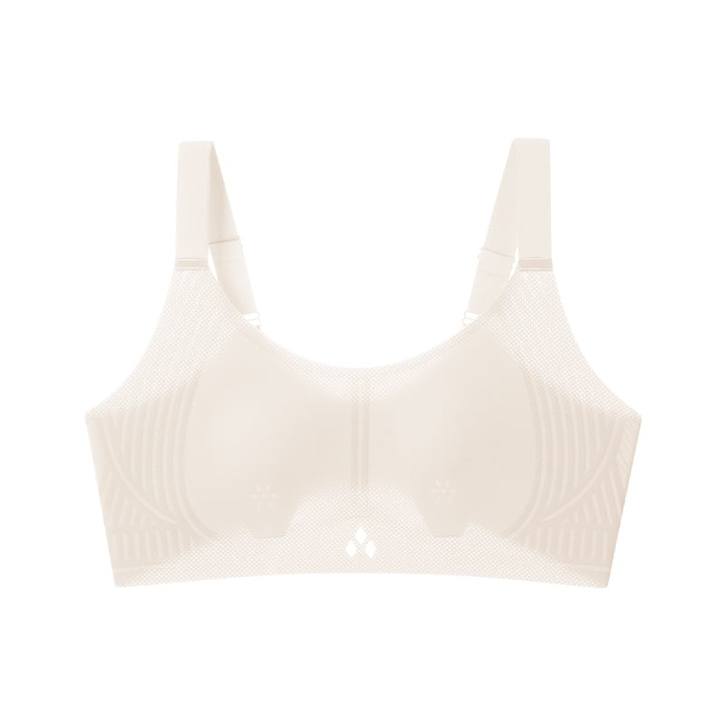 Ledų šilko liemenėlė su kiškių ausų formos kaušeliais, ploni formuoti kašai, fiksuotos dvigubos petnešos, užpakalinė keturių eilių sagtis, kvėpuojanti ir nematoma