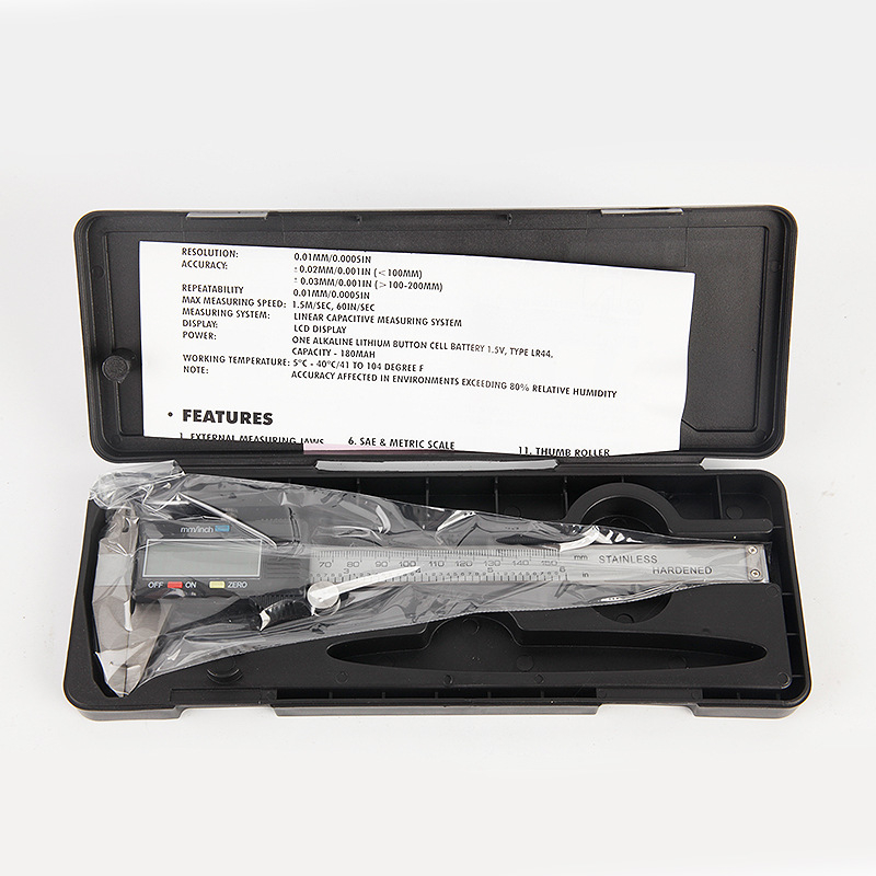 Jiutong Tools Skaitmeninis vernier kaliperis su LCD ekranu, matavimo diapazonas 0-150/200/300 mm