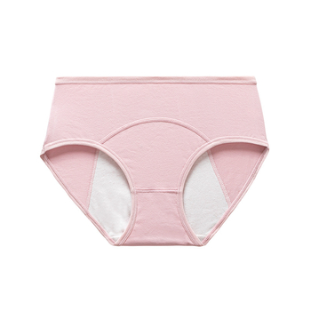 Ženske gaćice s srednjim strukom, plus veličina, pamuk, zaštita od curenja oko menstrualnog ciklusa, prozračne i udobne, bikini kroj