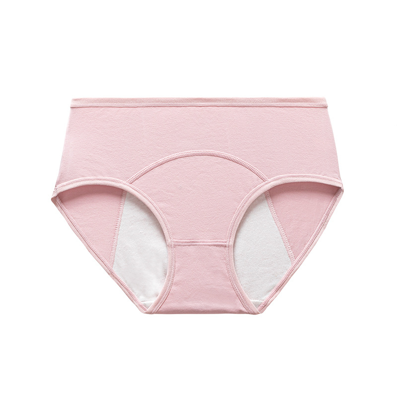 Ženske gaćice s srednjim strukom, plus veličina, pamuk, zaštita od curenja oko menstrualnog ciklusa, prozračne i udobne, bikini kroj
