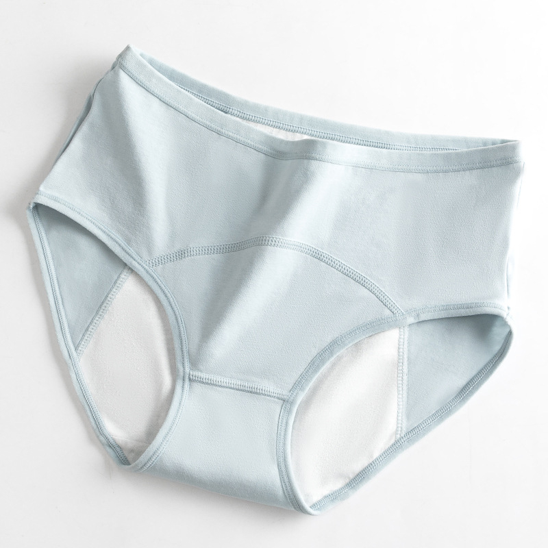 Ženske gaćice s srednjim strukom, plus veličina, pamuk, zaštita od curenja oko menstrualnog ciklusa, prozračne i udobne, bikini kroj
