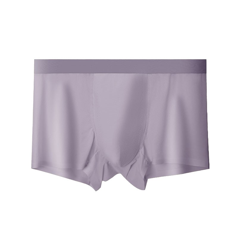 Muške bokserice Ice Silk ultra-tanke, waffles uzorak, prednji mrežasti panel, prozračne, bezšivne, srednje visoki struk