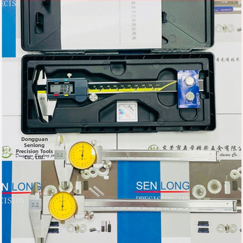 Dialiniai kaliprai su vernieriu, nerūdijantis plienas, smūgiams atsparus, pramoninio lygio matavimo įrankis