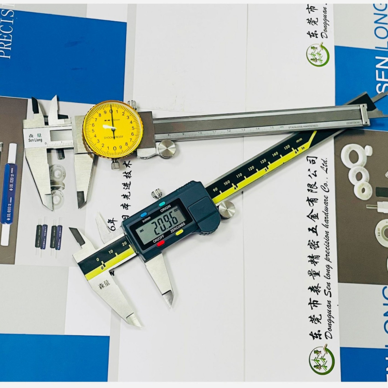 Dialiniai kaliprai su vernieriu, nerūdijantis plienas, smūgiams atsparus, pramoninio lygio matavimo įrankis