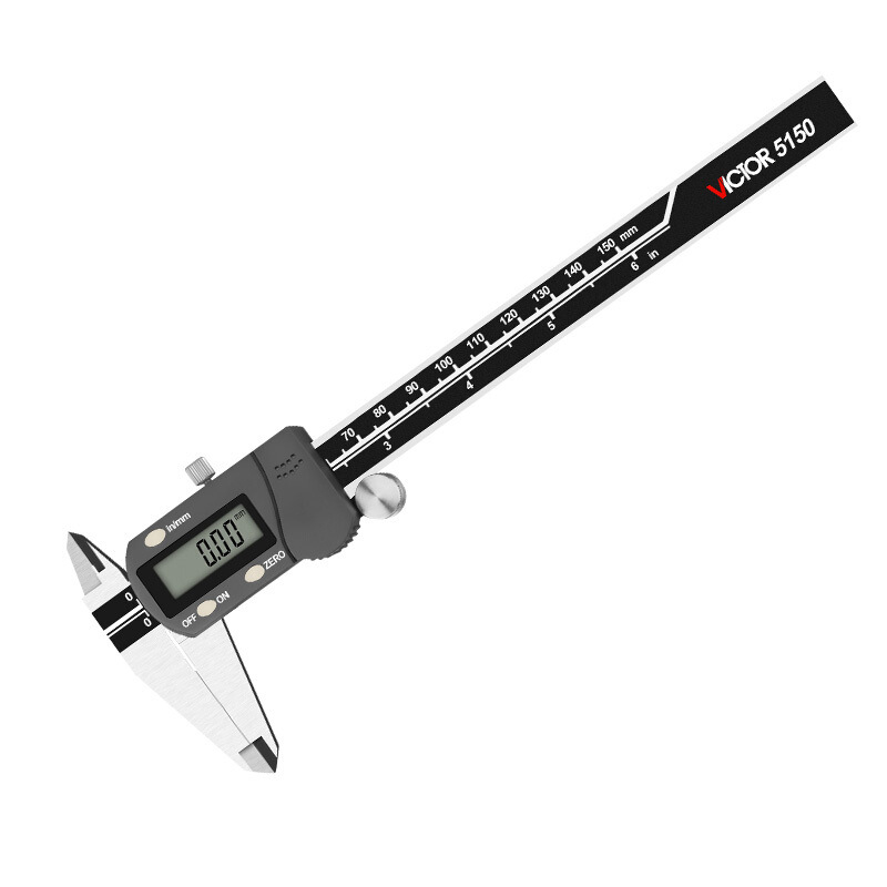Victor VC5150 серия електронен дигитален штангенциркул, неръждаема стомана, резолюция 0.01 мм / 0.0005 инча, повторяемост 0.01 мм, обхвати 0-150 мм/6 инча; 0-200 мм/8 инча; 0-300 мм/12 инча