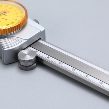 Штангенциркул с верньор и часовник, неръждаема стомана, обхват 0-150