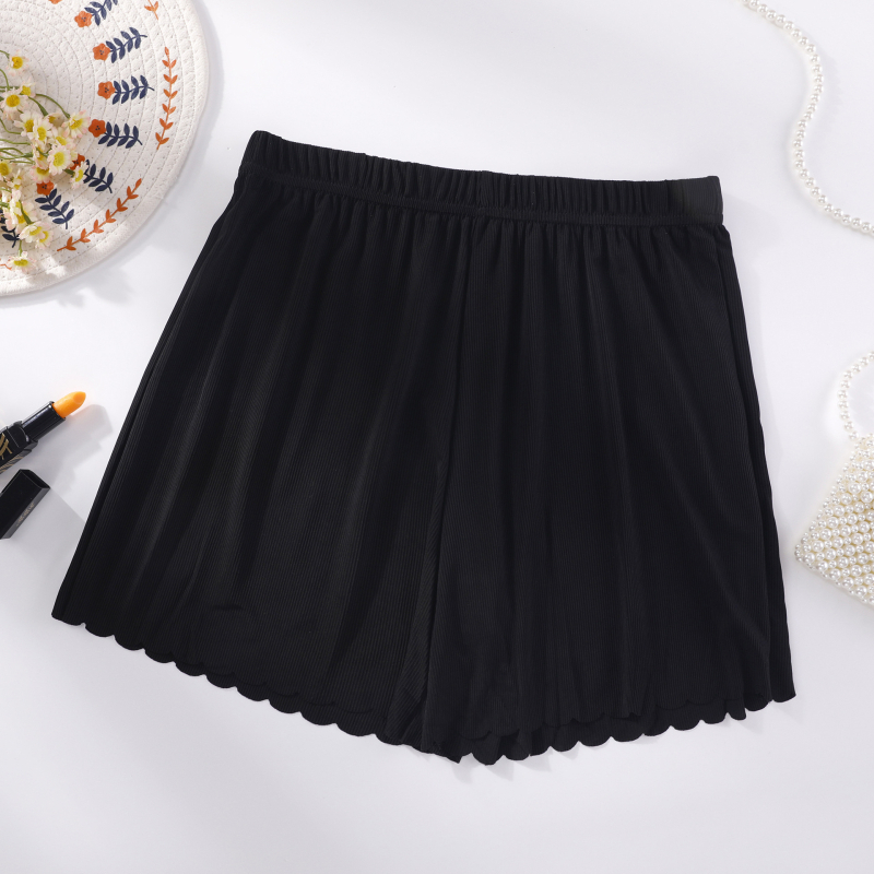 Pantaloni de siguranță Ice Silk pentru femei, talie înaltă, țesătură rib, poliester