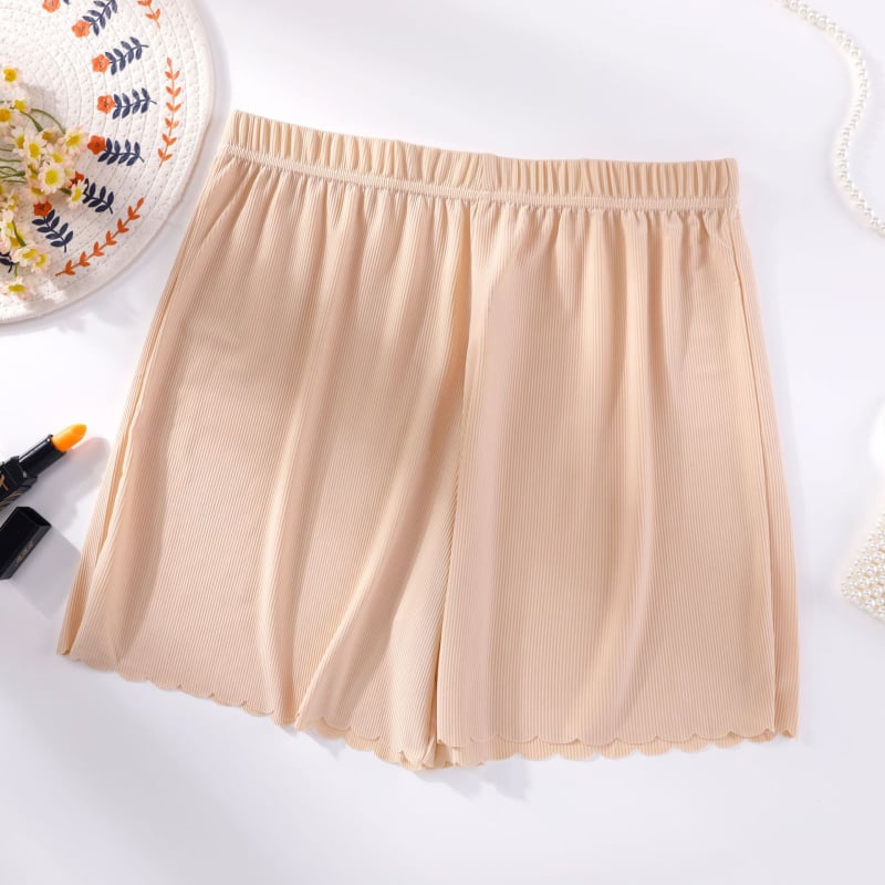 Pantaloni de siguranță Ice Silk pentru femei, talie înaltă, țesătură rib, poliester