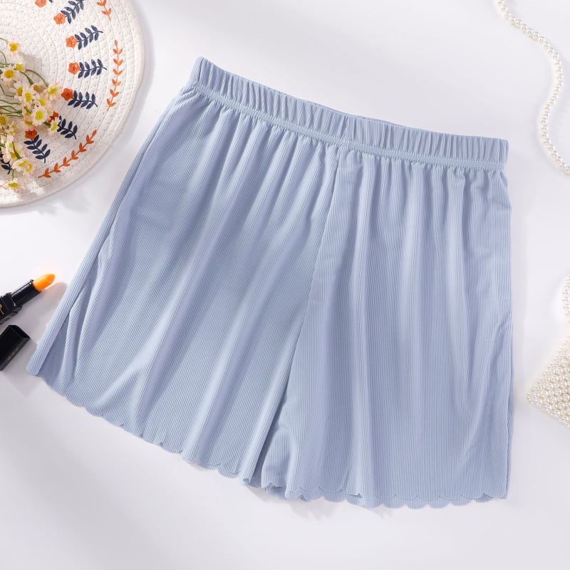 Pantaloni de siguranță Ice Silk pentru femei, talie înaltă, țesătură rib, poliester