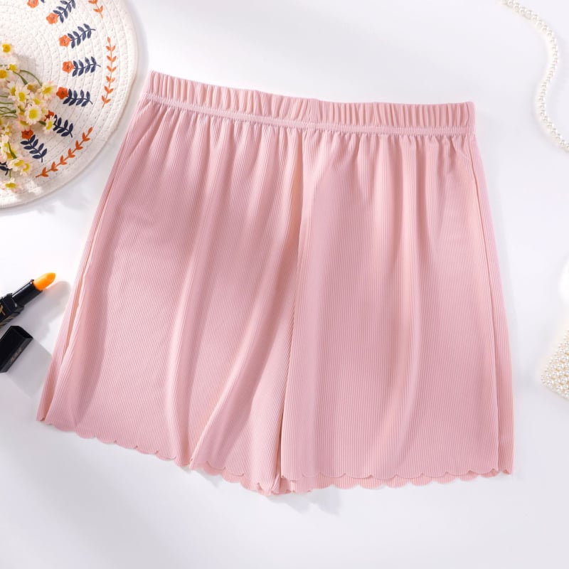 Pantaloni de siguranță Ice Silk pentru femei, talie înaltă, țesătură rib, poliester