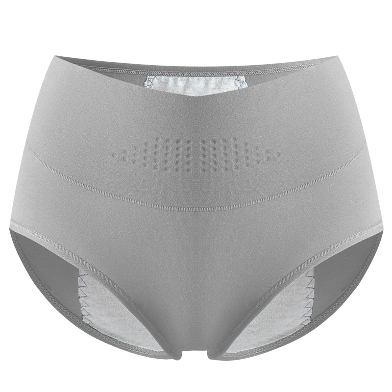 Ženske menstrualne gaćice s visokim strukom; glavni materijal: 95% pamuk; podstava područja intimne zone: 100% pamuk; pletena tkanina.