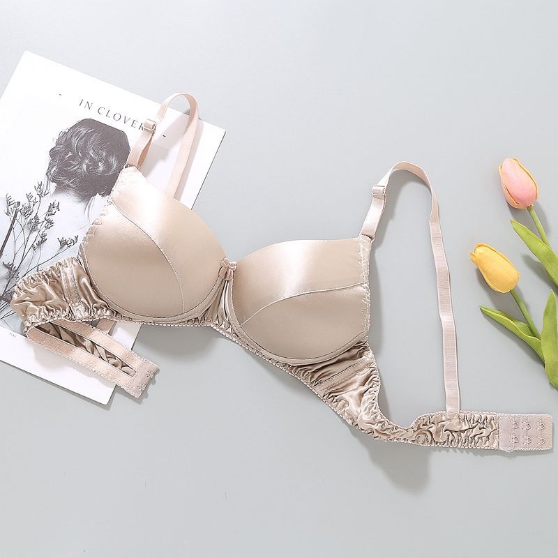 100% Mulberry Silk melltartó – kétoldalas, varrás nélküli, gyűrű nélküli, kivehető dupla vállpántok