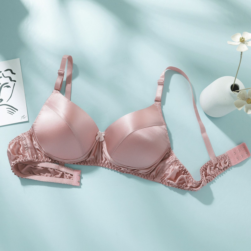 100% Mulberry Silk melltartó – kétoldalas, varrás nélküli, gyűrű nélküli, kivehető dupla vállpántok