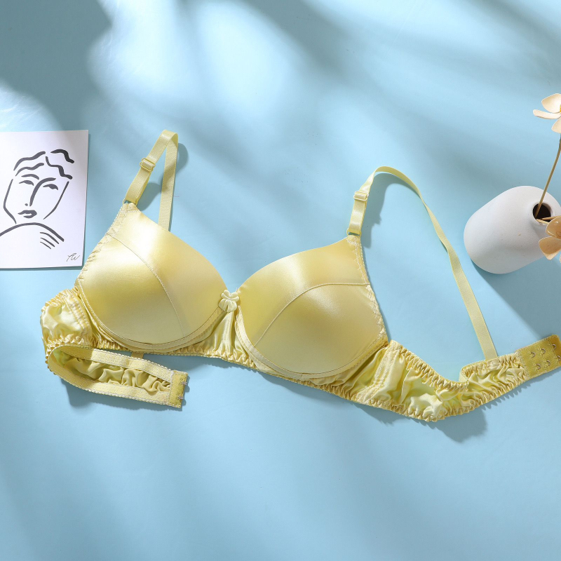 100% Mulberry Silk melltartó – kétoldalas, varrás nélküli, gyűrű nélküli, kivehető dupla vállpántok