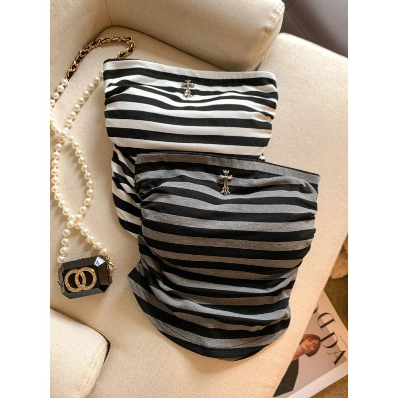 Csőtop váll nélküli, karcsú szabás, rövid fazon, poliészter anyag (90–95% poliészter)