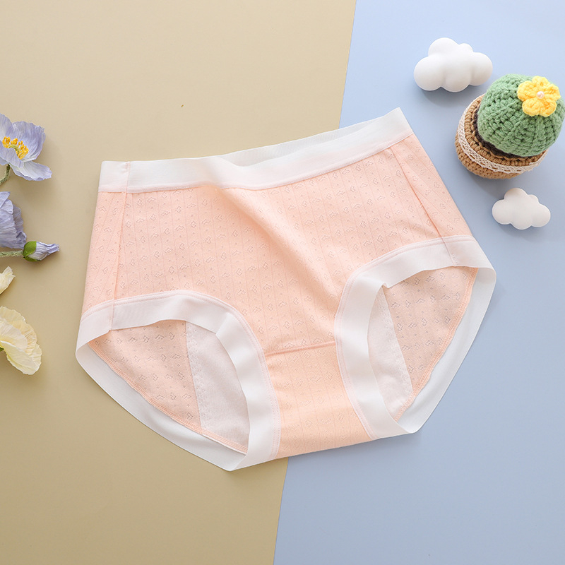 Lányoknak szánt fiziológiai alsónemű, középmagasságú derék, szivárgásmentes, lélegző pamutból, 100% pamut bélés
