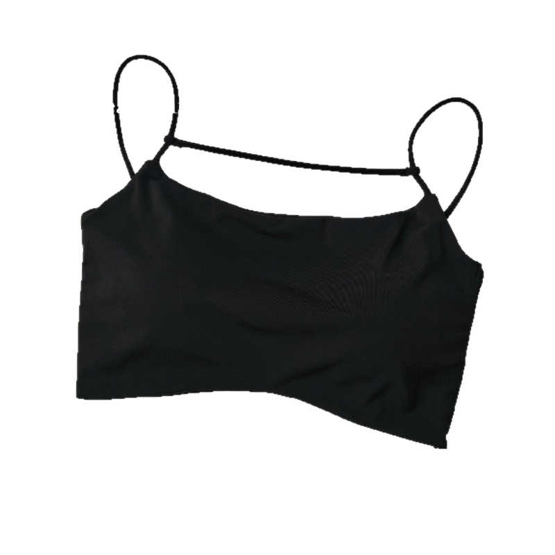 Bustier/top Ice Silk din nylon, respirabil, bandeau fără cusături, cupă completă cu formă medie, cupă dintr-o singură bucată, spate frumos