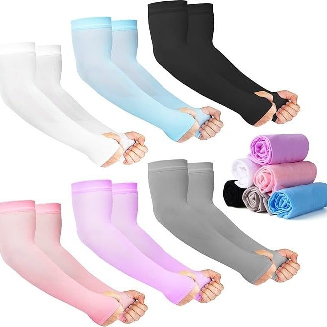 Ръкави за слънцезащита от млечна коприна - плат: млечна коприна; полиестер >96%; сезон: лято 2024; стил: личен (млечна коприна; полиестер >96%; сезон: лято 2024; стил: личен)