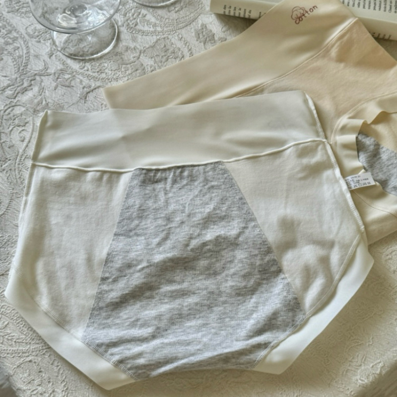 Gaćice s visokim strukom od pamuka za menstrualno razdoblje, udoban podržavanje trbuha, svakodnevne pamučne gaćice, zaštita od bočnog curenja