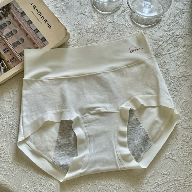 Gaćice s visokim strukom od pamuka za menstrualno razdoblje, udoban podržavanje trbuha, svakodnevne pamučne gaćice, zaštita od bočnog curenja