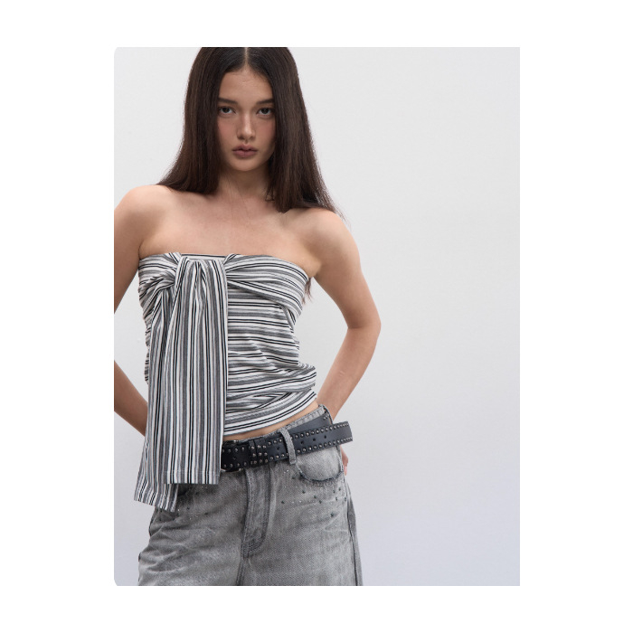 Tube Top - seksi bez ramena, uski kroj, kratka duljina, jesen 2025