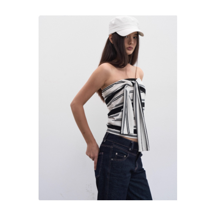 Tube Top - seksi bez ramena, uski kroj, kratka duljina, jesen 2025
