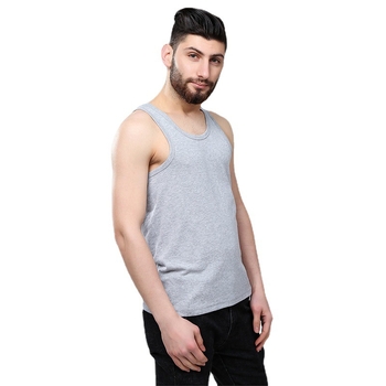Muški pamučni vest s širokim ramenima, okrugli izrez, ležerni stil, srednja gustoća tkanine (161-180 g/m²)