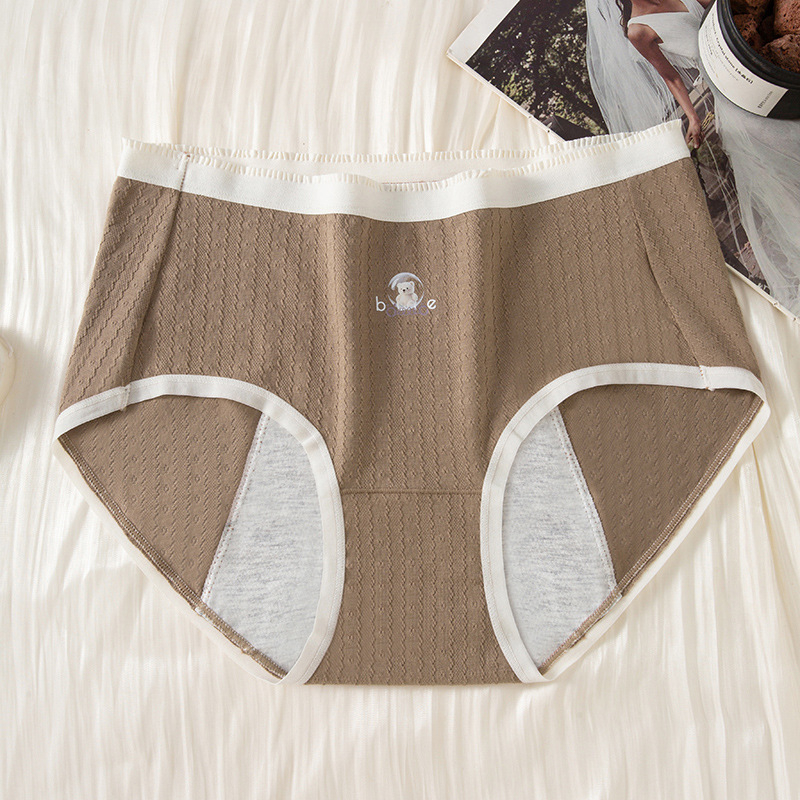 Ženske menstrualne gaćice s čipkastim jacquard uzorkom, visokim strukom
