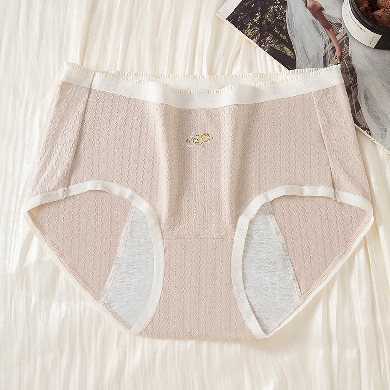 Ženske menstrualne gaćice s čipkastim jacquard uzorkom, visokim strukom