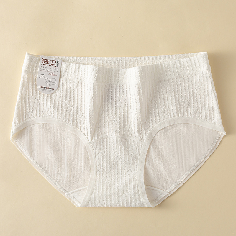 Chiloți dama din bumbac, antibacteriali și respirabili, talie medie, 90–95% bumbac, căptușeală crotch 100% bumbac, țesătură tricotată