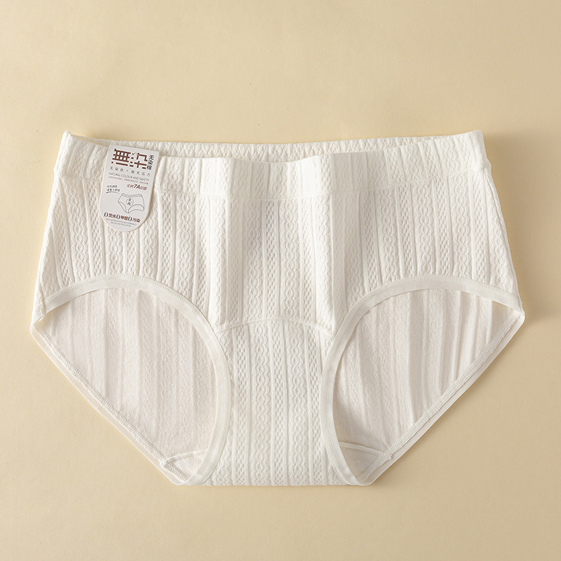 Chiloți dama din bumbac, antibacteriali și respirabili, talie medie, 90–95% bumbac, căptușeală crotch 100% bumbac, țesătură tricotată