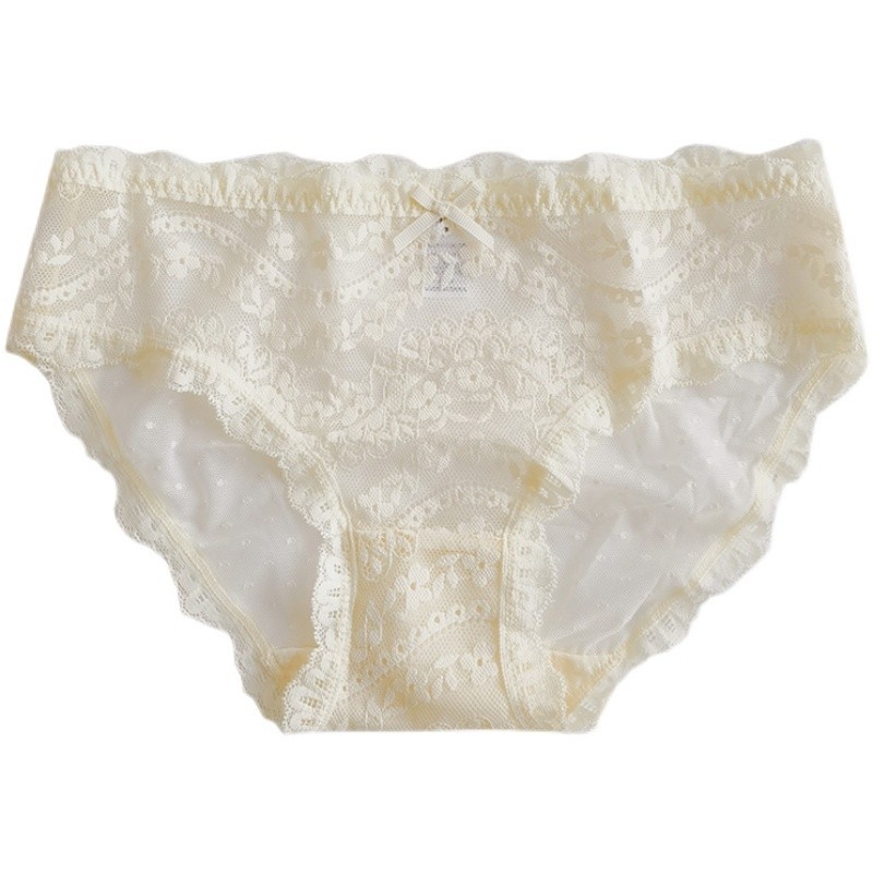 Ženske čipkaste mrežaste gaćice trokuta kroja, s pamukom za unutarnju podlogu, niski struk, prozračan, brzo se suše