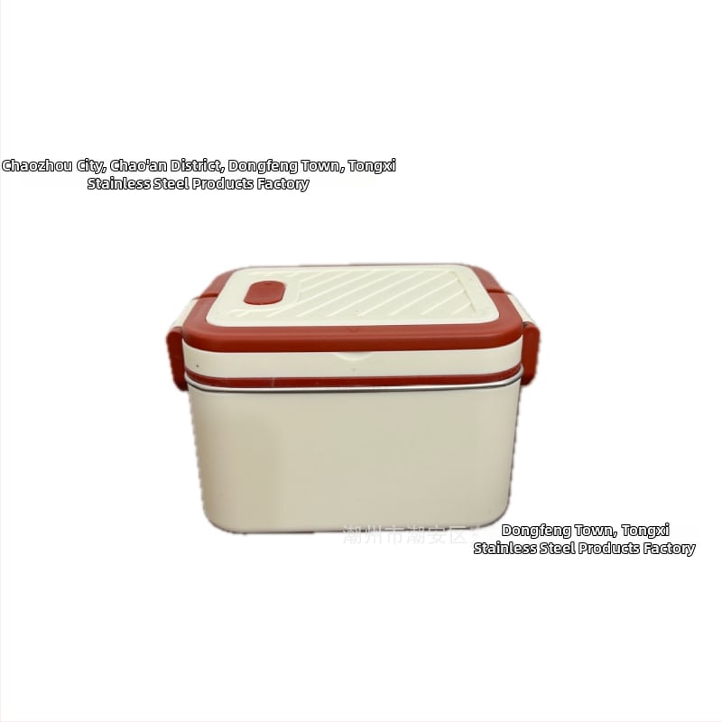 Kutija za ručak od 304 nerđajućeg čelika, izolirana, kvadratnog oblika, pogodna za mikrovalnu, kapacitet 800–1000 ml