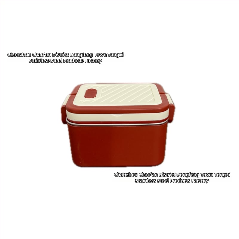 Kutija za ručak od 304 nerđajućeg čelika, izolirana, kvadratnog oblika, pogodna za mikrovalnu, kapacitet 800–1000 ml