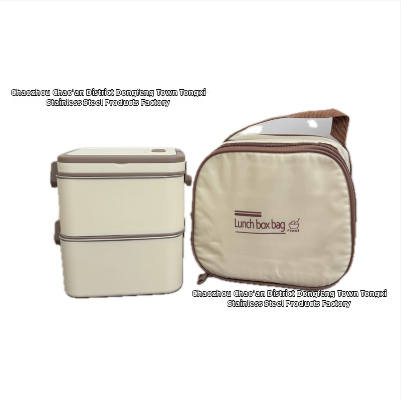 Kutija za ručak od 304 nerđajućeg čelika, izolirana, kvadratnog oblika, pogodna za mikrovalnu, kapacitet 800–1000 ml