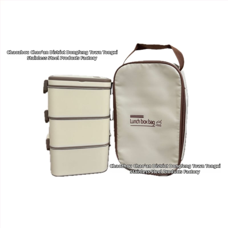 Kutija za ručak od 304 nerđajućeg čelika, izolirana, kvadratnog oblika, pogodna za mikrovalnu, kapacitet 800–1000 ml