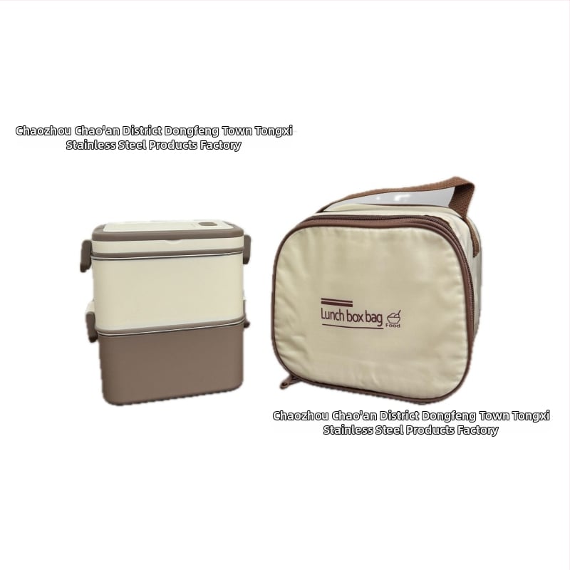 Kutija za ručak od 304 nerđajućeg čelika, izolirana, kvadratnog oblika, pogodna za mikrovalnu, kapacitet 800–1000 ml