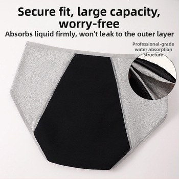 Chiloți menstrual din bumbac, patru straturi anti-scurgere, respirabili și absorbante extrem de bune, talie medie