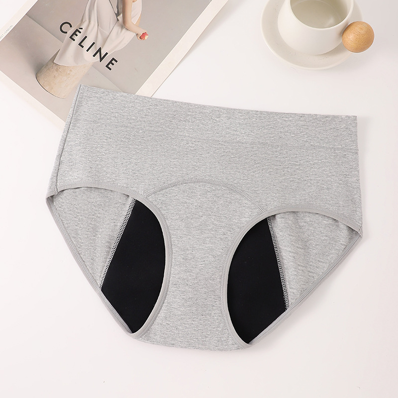 Chiloți menstrual din bumbac, patru straturi anti-scurgere, respirabili și absorbante extrem de bune, talie medie