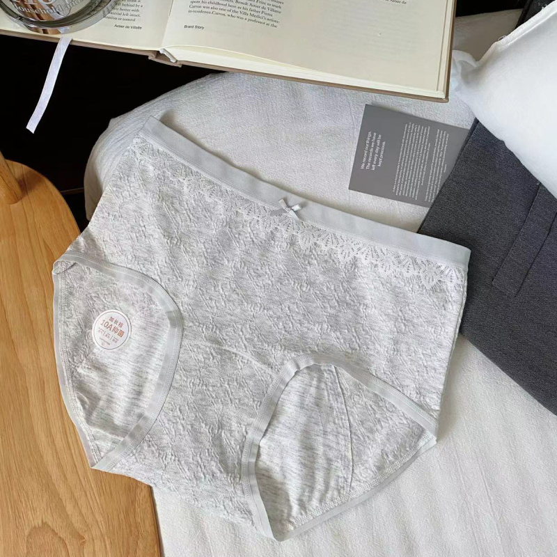 Pamuk žene gaćice za menstruaciju, prozračne i antibakterijske, Jacquard tkanina, srednja talija, podstava od viskoze